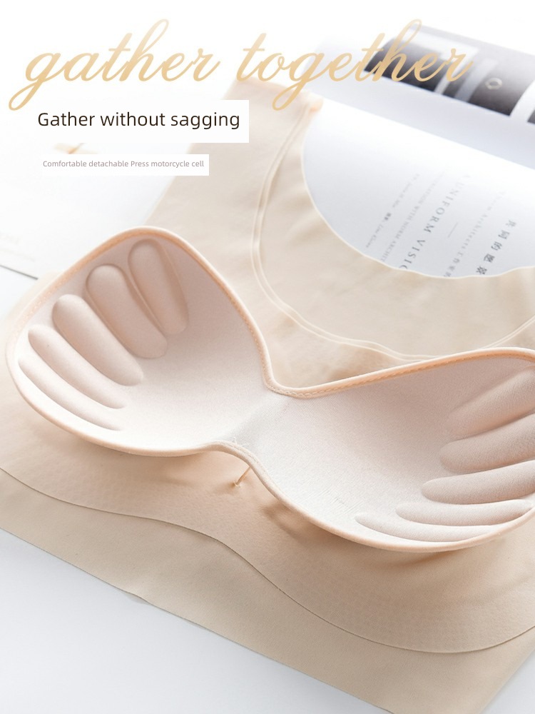 Wireless  Small chest Gather together girl motion Underwear