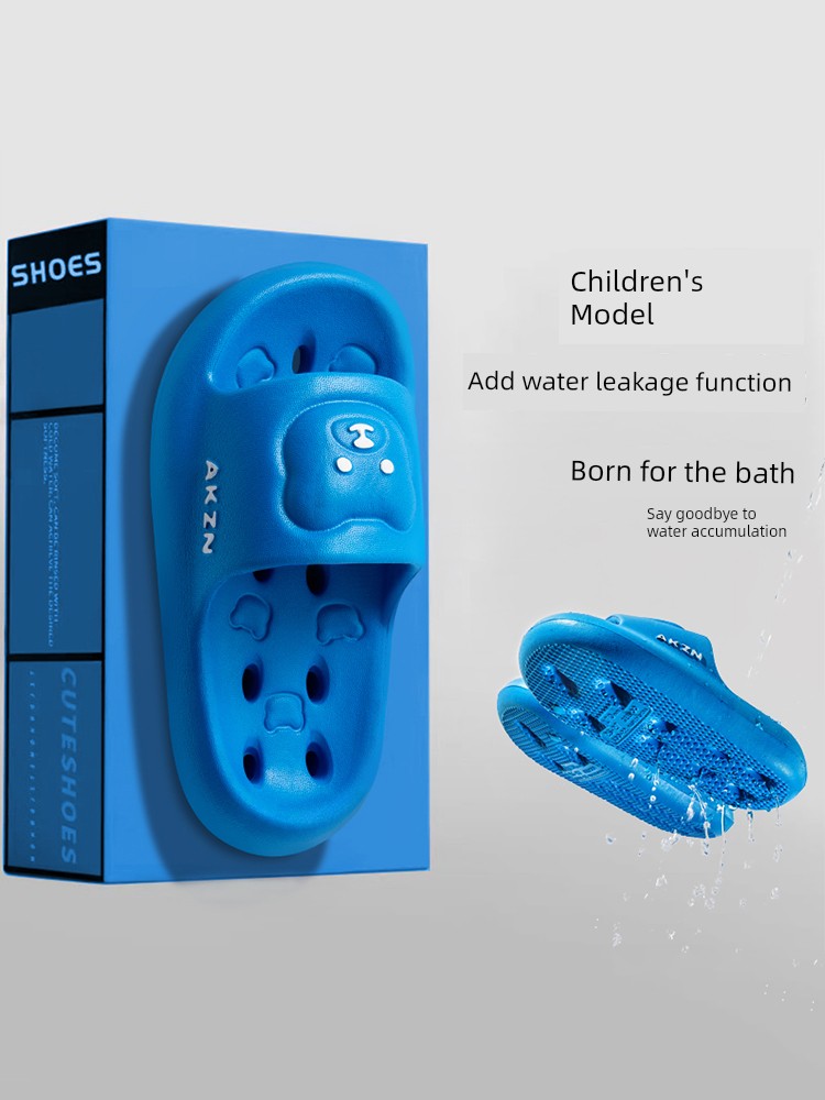Children's Hollow-Out Water-Draining Slippers, Kids' All-Season Indoor Bathroom Non-Slip Eva Sandals for Boys and Girls — 2