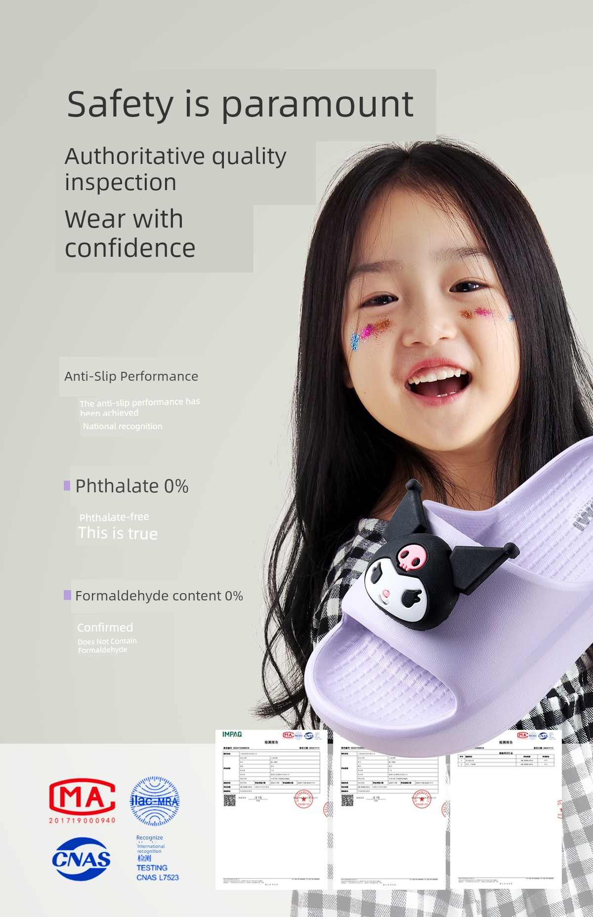 Kuromi Children's Slippers for Girls, Summer Indoor Home Bathroom Bathing 2026 New Model Parent-Child Girls' Slippers — 5