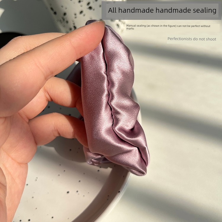30mm Silk Scrunchie 4cm Hair Tie 100% Mulberry Silk Heavy-Duty Thickened High-End Vintage Hair Rope Hair Accessory — 4
