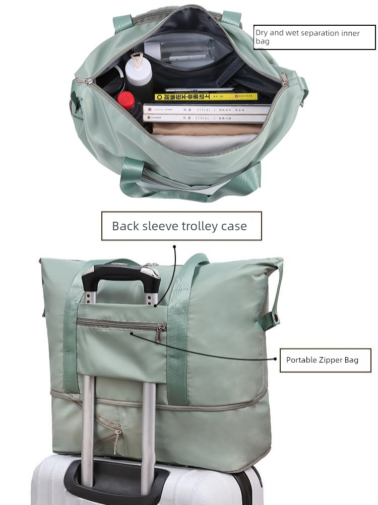 Maternity Special for Maternity Cosmetics Bag Large Capacity Lightweight Short Distance Folding Travel Bag Satchel Luggage Bag for Children — 3