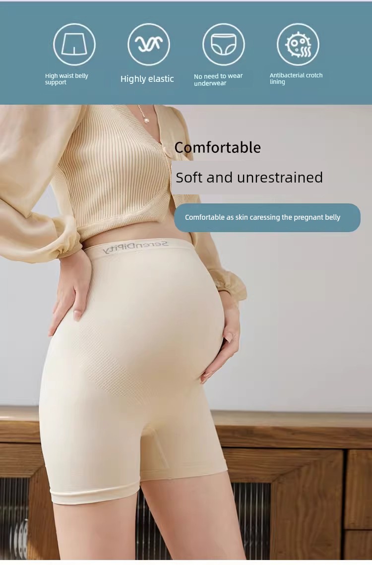 All-Cotton Maternity Safety Shorts and Underwear Two-In-One, Four-Season Anti-Exposure Insurance Shorts for Outerwear — 3