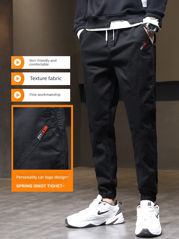pure cotton easy Toe binding tooling Versatile Spring and Autumn trousers