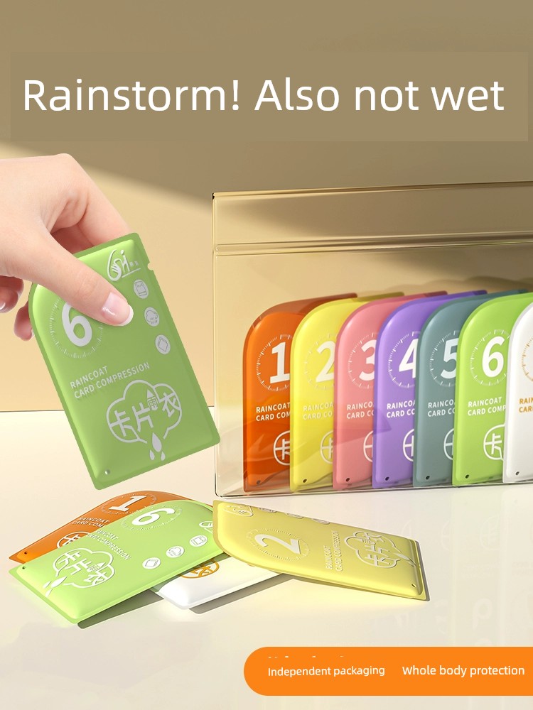 一次性卡片雨衣長款全身透明加厚防暴雨女款成人便攜雨服兒童防水