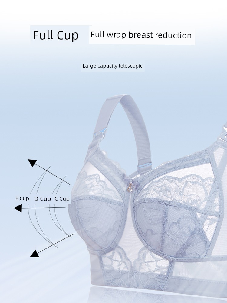 Plus-Size Nursing Bra, Ultra-Thin Full-Cup, Minimizer Maternity Bra, Anti-Sagging for Large Breasts, Postpartum Breastfeeding Bra — 5