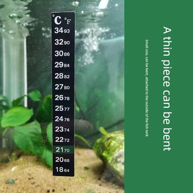 鱼缸温度计水温测温计温度贴高精度数字液晶感应变色温度贴片测量