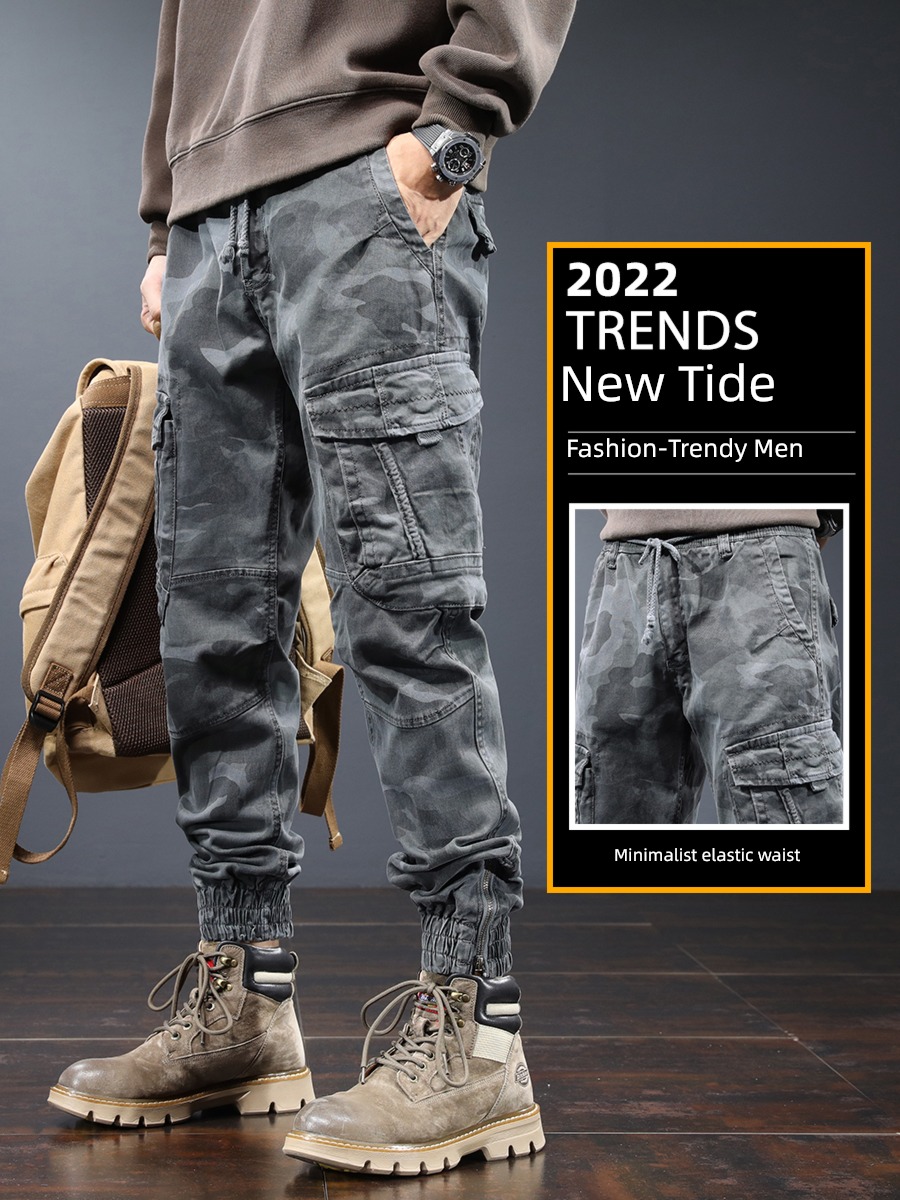 camouflage Plush easy Tie one's feet winter leisure time Overalls