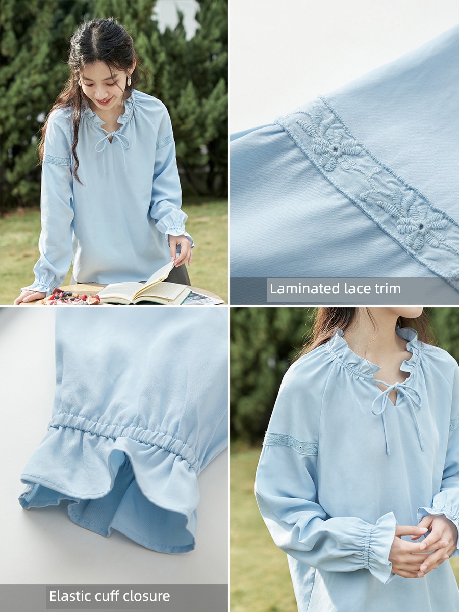 Inman  Tea break easy Frenulum jacket Chiffon shirt