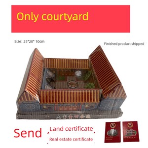 Large Paper Offerings for Grave Cleaning, Four-In-One House Model for the Afterlife, October Ghost Money, Anniversary Qi