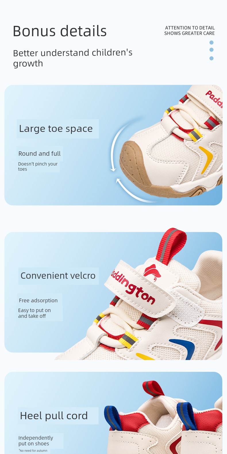 Paddington Bear Genuine Functional Shoes Toddler Shoes 2026 Spring Children's Sports Shoes for Boys and Girls Soft-Soled Non-Slip Shoes — 34