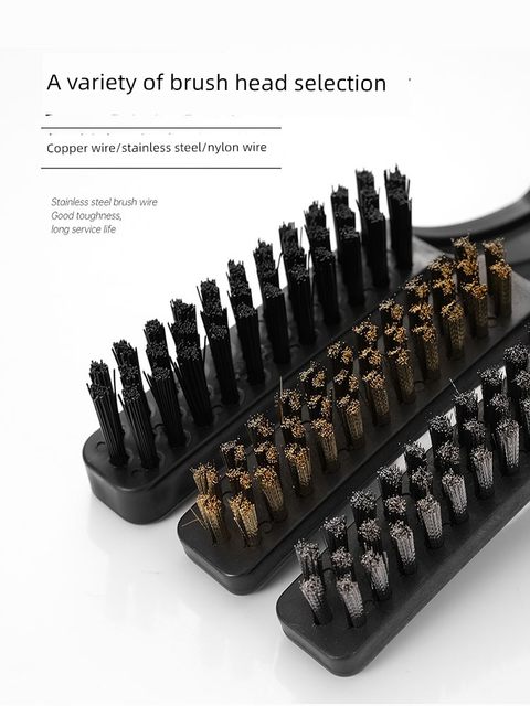 Anti-static copper brush Large size small toothbrush shape stainless steel brush rust removal cleaning circuit board copper wire cleaning brush