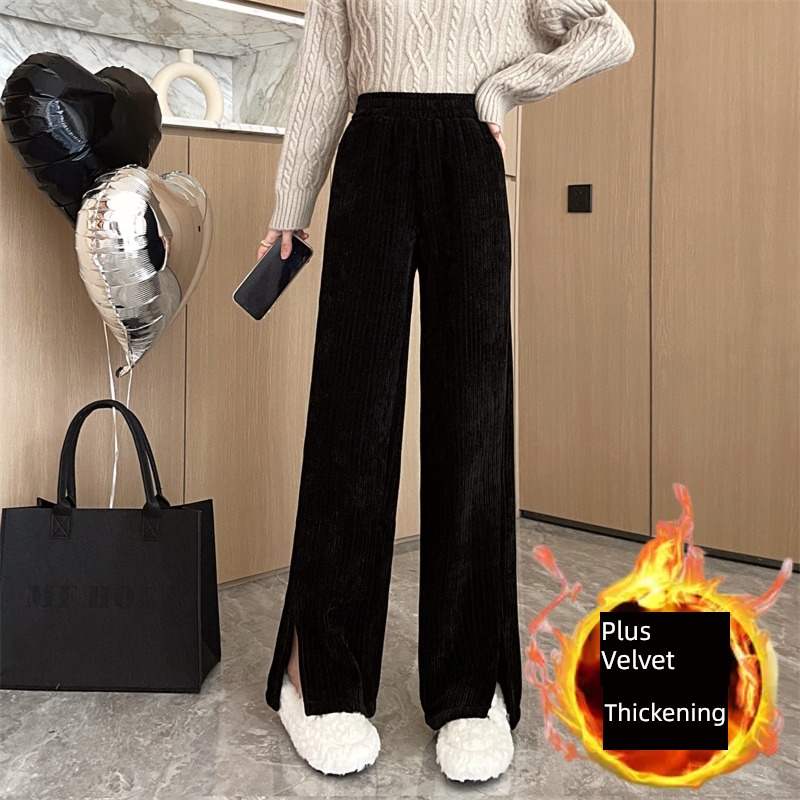 Plush Fork chenille  Soft waxy little chap Wide leg pants