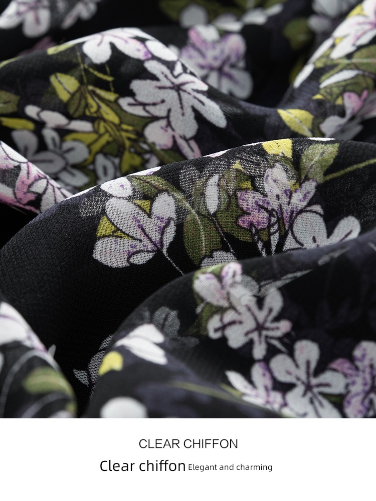 Jiuzi Ribbon commute fashion little chap Chiffon shirt