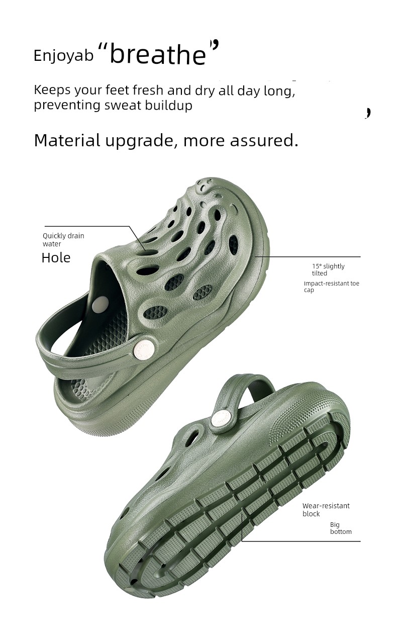 Happy Mary Children's Summer Clogs, Breathable Casual Hole Shoes for Boys, Suitable for Older Children, Outdoor Beach Sandals — 2