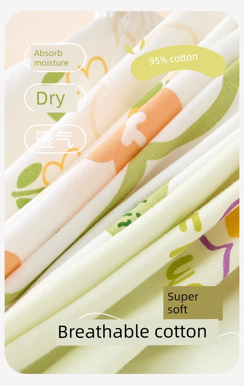 100% Cotton Baby and Children's Underwear, Girls' Boxer Shorts, Pure Cotton, Summer Thin Style, Baby-Friendly, Does Not Pinch the Bottom — 2