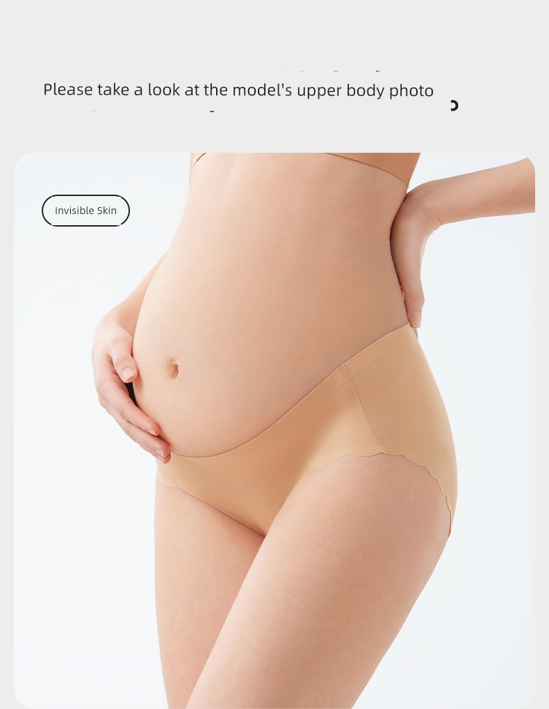 October Crystal Maternity Underwear Invisible Low-Waist Antibacterial Postpartum Lightweight Breathable Ice Silk Pants for Early, Mid, and Late Pregnancy — 23