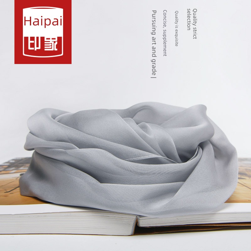 female summer air conditioner have more cash than can be accounted for ultraviolet-proof grey Silk scarf