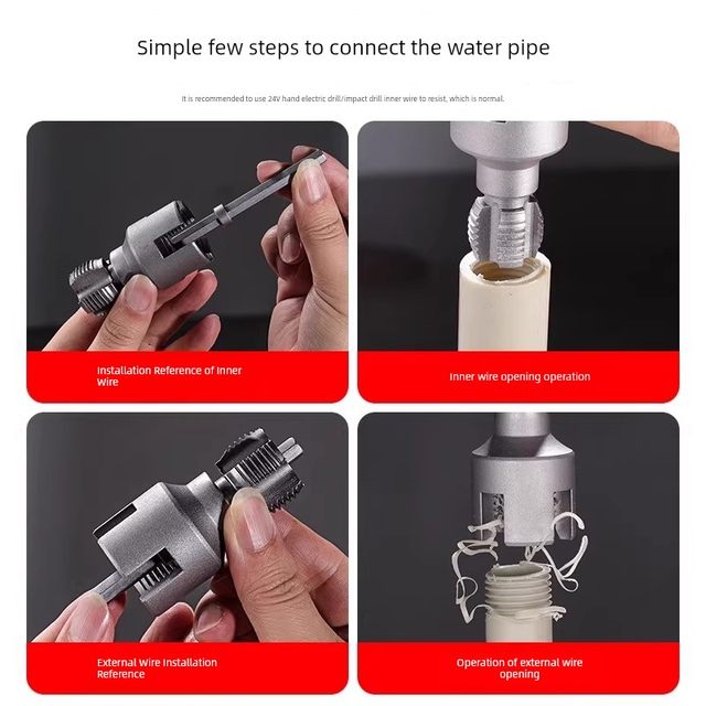 New 4-point 6-point water pipe universal electric inner and outer wire integrated wire opener plate tooth tool thread tapping tap