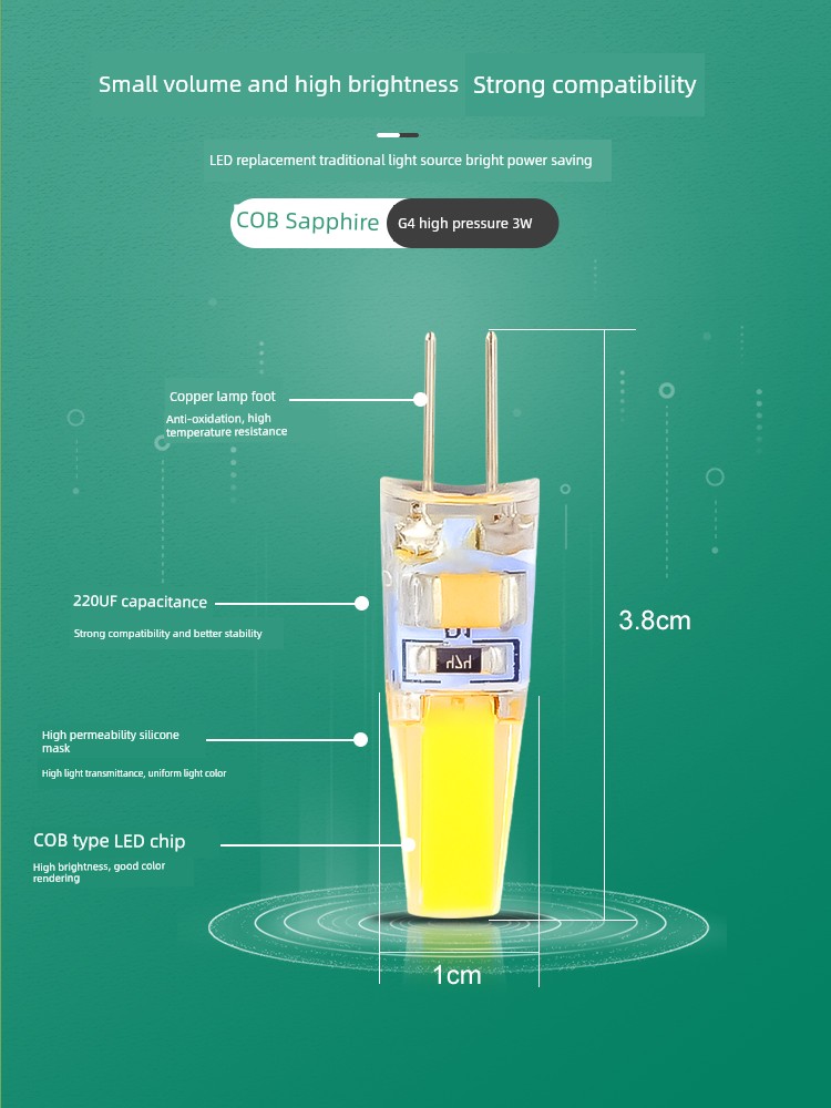 LED Low Voltage 12V Bulb Light Source G5.3 Energy Saving Lamp Beads