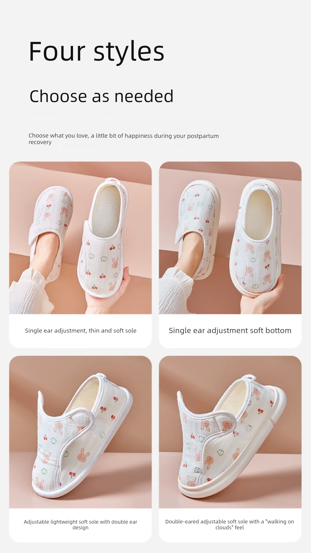 Postpartum Shoes with Covered Heels, All-Season Style, Soft-Soled, Non-Slip, for Pregnant Women, Autumn, Postpartum, Thick-Soled, Summer Thin Cotton — 4