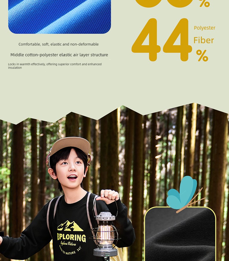 361 ° Children's Clothing for Boys and Girls, Pullover Sweatshirt, Round Neck, Autumn and Winter 2026 New Autumn Style, Fleece-Lined Long-Sleeved Sports — 11
