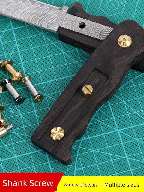 刀柄铆钉螺丝对锁紧固黄铜不锈钢子母沉头一字雕花丁贴片工厂直销