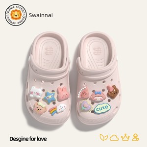 Cute girl Hole Shoes Summer Outwear Beach Lightweight Non Slip Children's Children Students kids Sandals