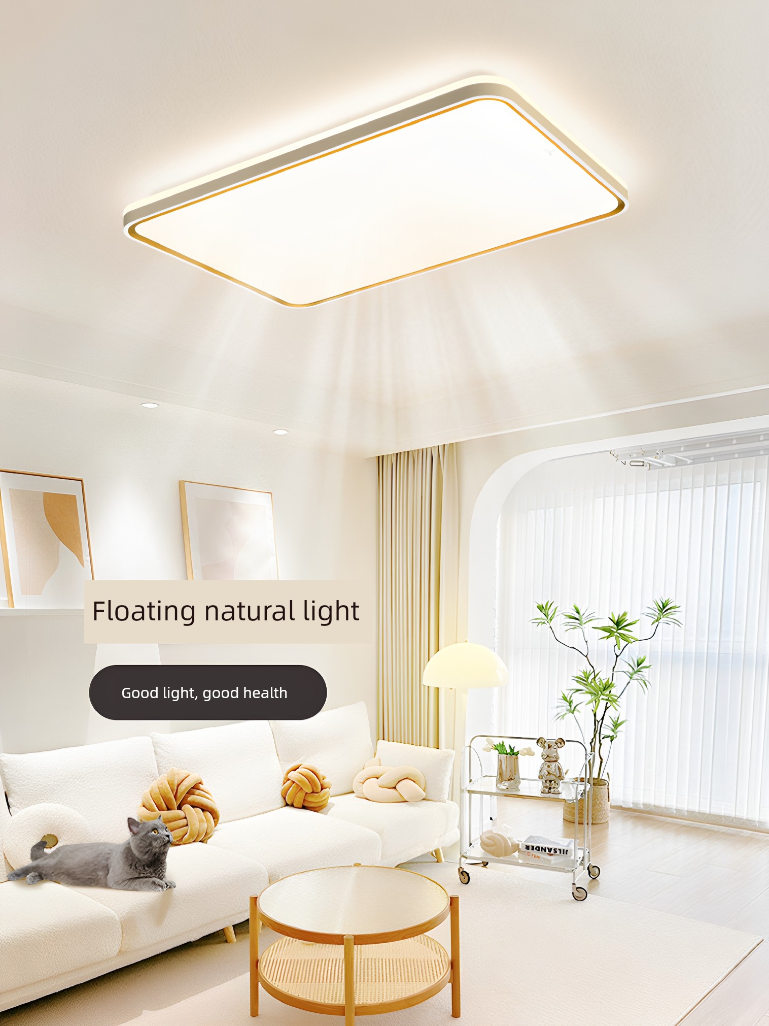 Nvc Lighting Living Room Main Light 2026 New Model Simple Zhongshan Lighting Full Spectrum Eye Protection Ceiling Light Whole House Package