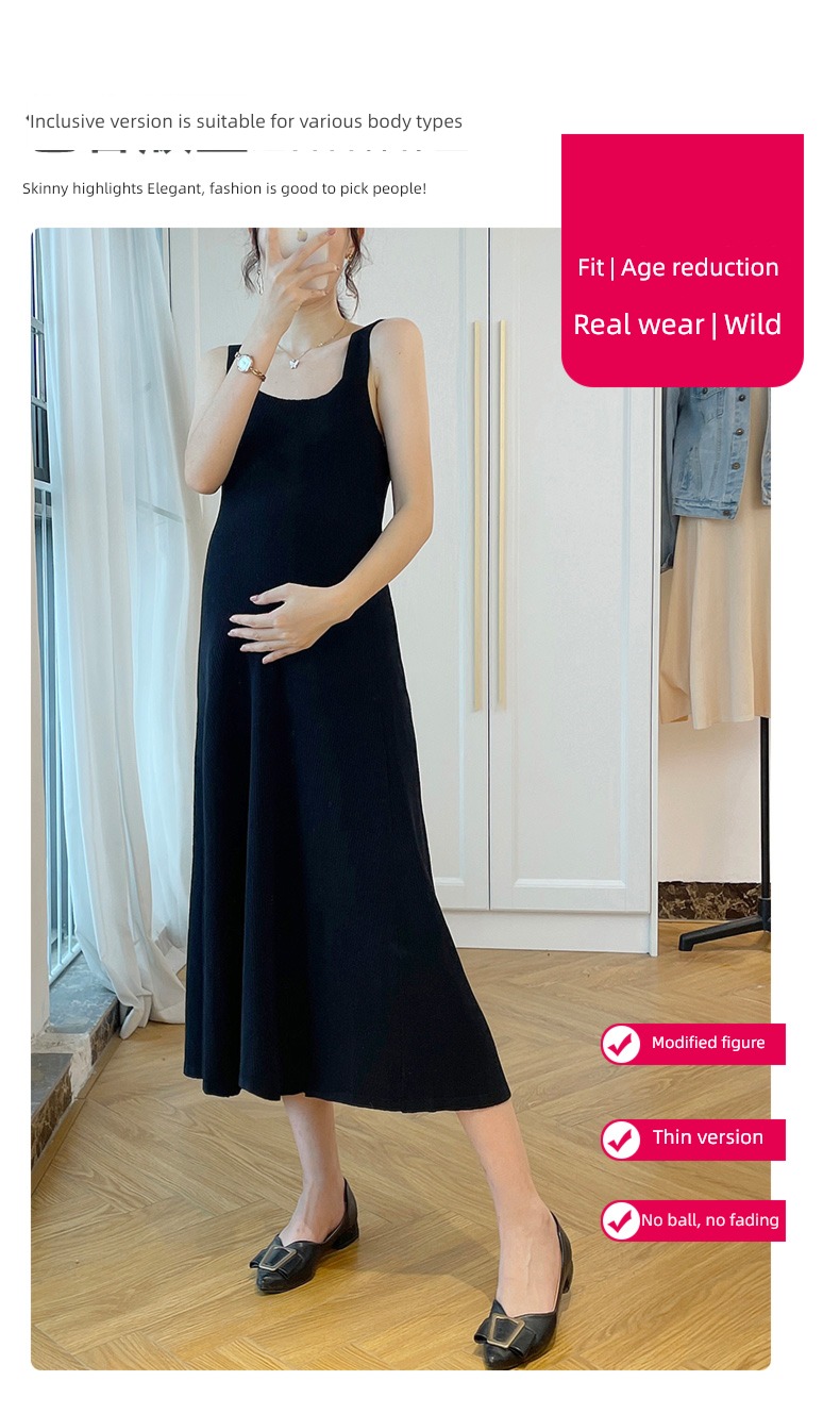Show thin High waist A word have more cash than can be accounted for Over the knee Vest skirt pregnant woman