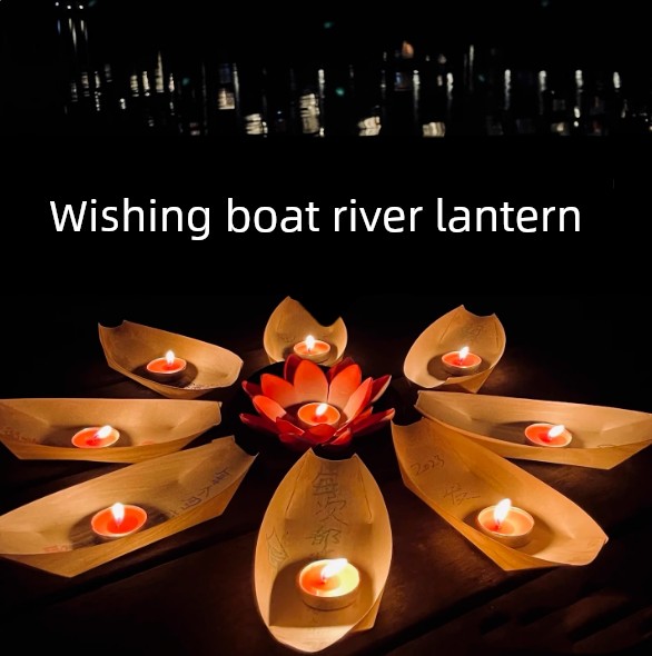 River Lanterns, Wishing Lanterns, Dragon Boat Festival Atmosphere Candles, Floating Lanterns, Water Decorations, Floating DIY Boats, Water Lanterns