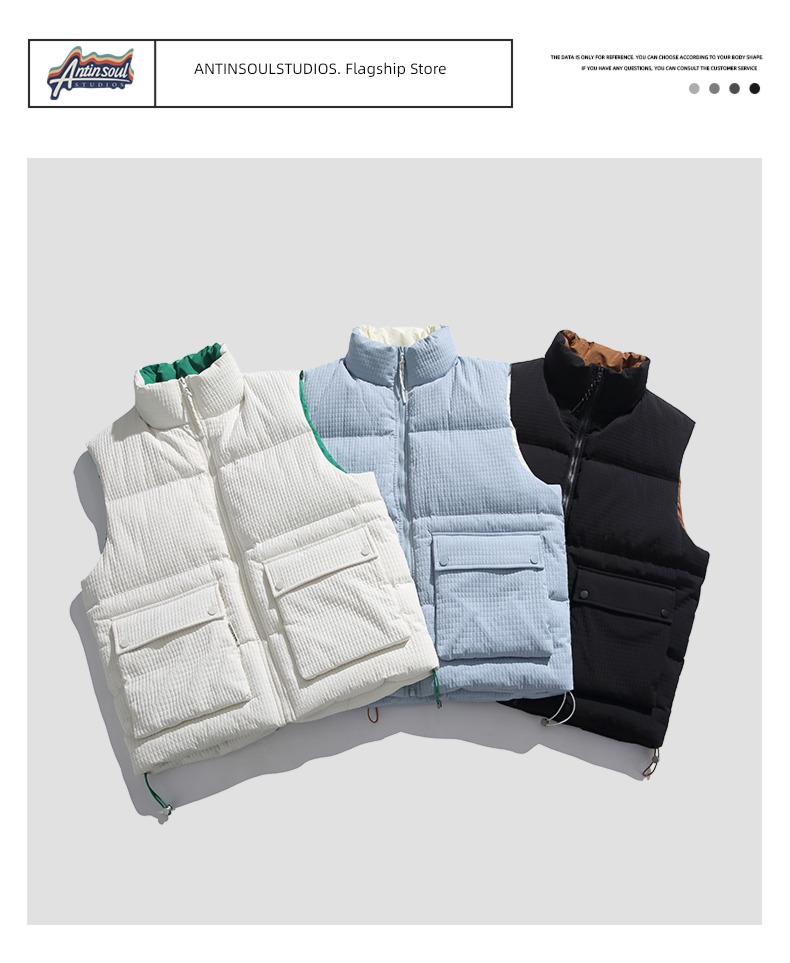 Chaopai Gold brick Down jacket Winter money Wear out Vest