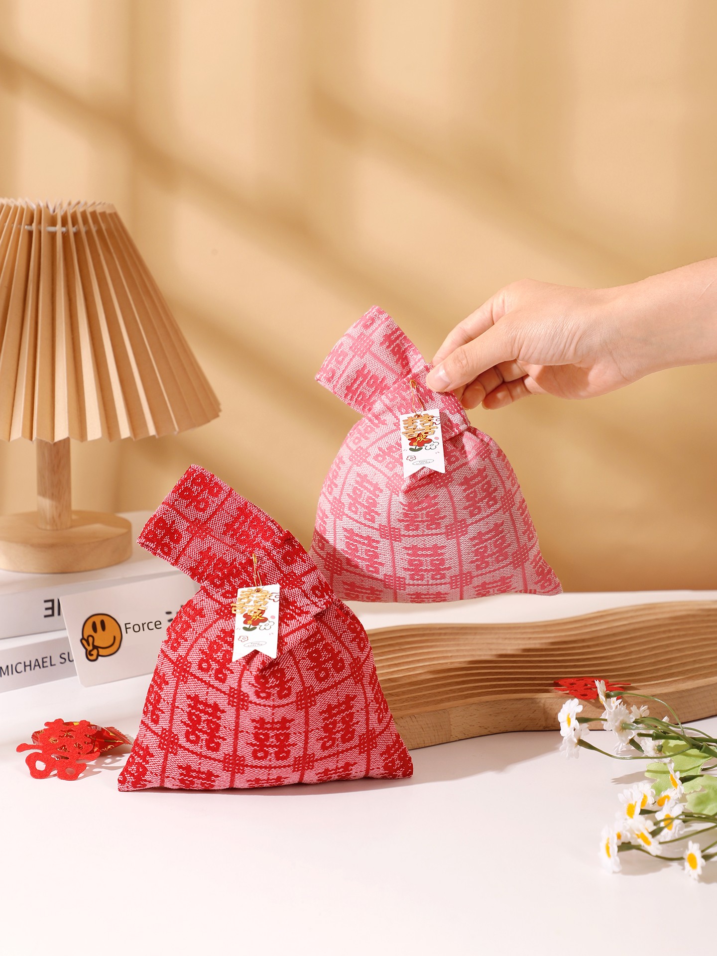 Wedding Candy Bags, Wedding Candy Boxes, Canvas Bags for Marriage Registration, High-End Birthday Bags, No-Foldable Candy Boxes, Wedding Empty Boxes