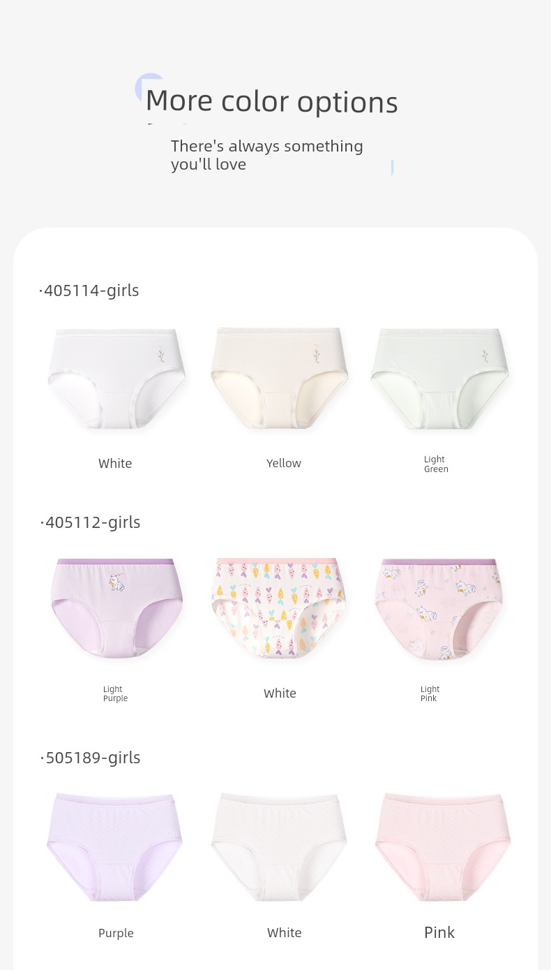 Children's Underwear for Girls and Boys in Their Developmental Period, Triangle and Boxer Briefs, Antibacterial, Breathable, Silk Crotch — 13