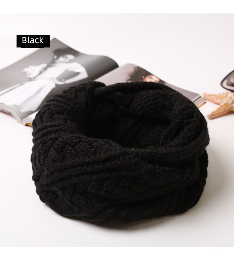 winter Condom female Versatile thickening black Knitting wool