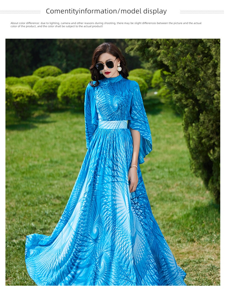 large pagoda sleeve summer Self-cultivation High waist Long skirts cloak