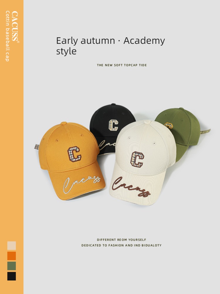 cacuss female Autumn and winter Academic atmosphere Color contrast Hat
