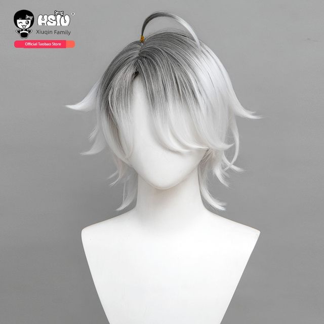 Xiuqinist Identity 5 Patient Star Cos Wig Psychologist Parents Night Game Fake Hair Ear Dress