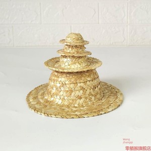 Drawing Small Straw Hats, DIY Hats, Realistic Kindergarten Mini Accessories, Fabric Straw Props, Corn Straw