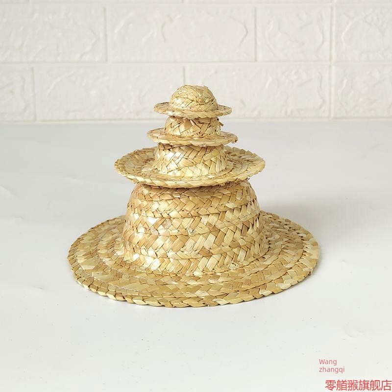 Drawing Small Straw Hats, DIY Hats, Realistic Kindergarten Mini Accessories, Fabric Straw Props, Corn Straw