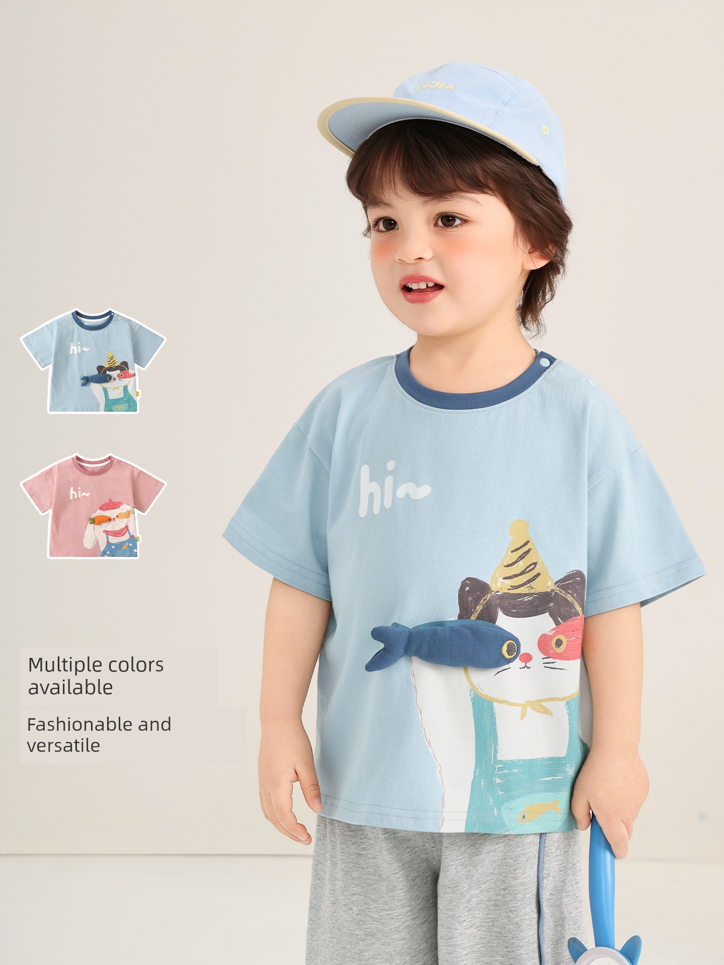 Kaka Panda Baby Clothes Boys Cartoon Short-Sleeved T-Shirt Summer Style Girls Baby Half-Sleeved Summer Tops Kidsren's Tops — 2