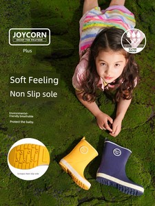 Joycorn plus Rain Boots Baby Rain Boots Waterproof Boys' and Girls' Rubber Shoes Children's Non-Slip Water Shoes Outdoor