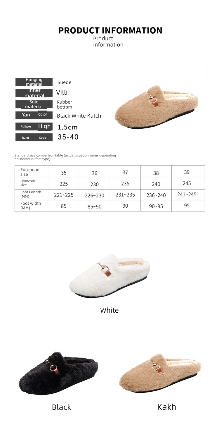 Internet celebrity Autumn and winter Versatile Plush Thick bottom Maomao slipper