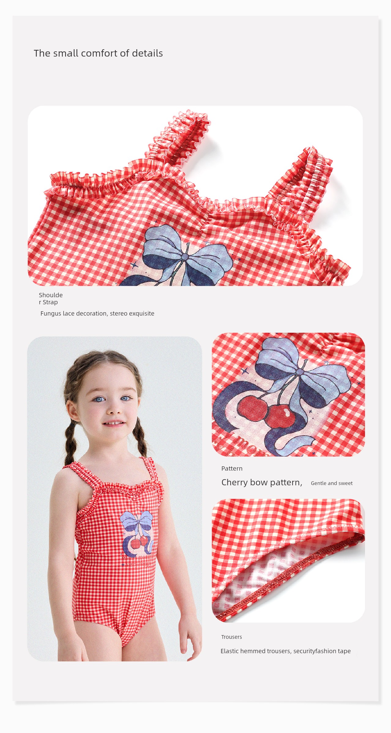 Yunerma Girls' Summer Quick-Dry Lace Swimsuit, Baby Tank Top One-Piece Swimsuit, Trendy Children's Summer Swimwear — 15