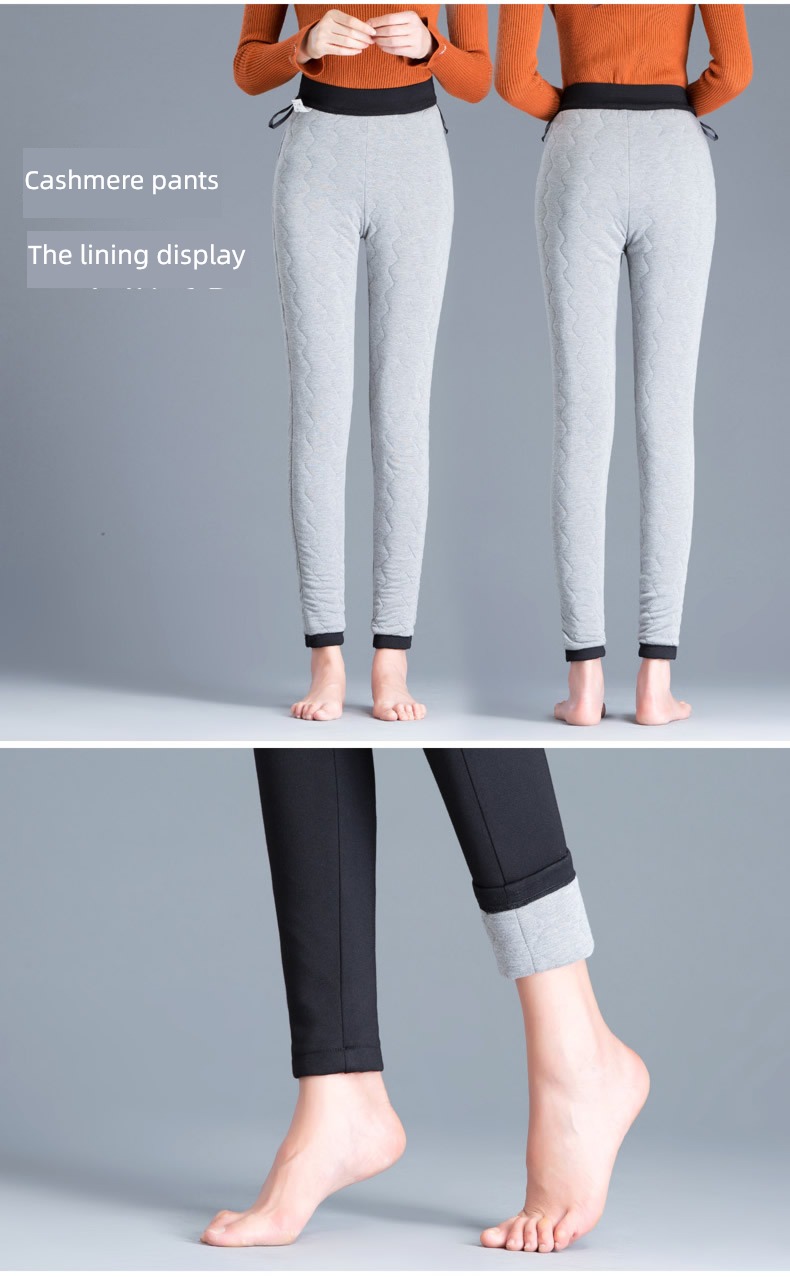 Wear out High waist Show thin winter thickening Cashmere pants