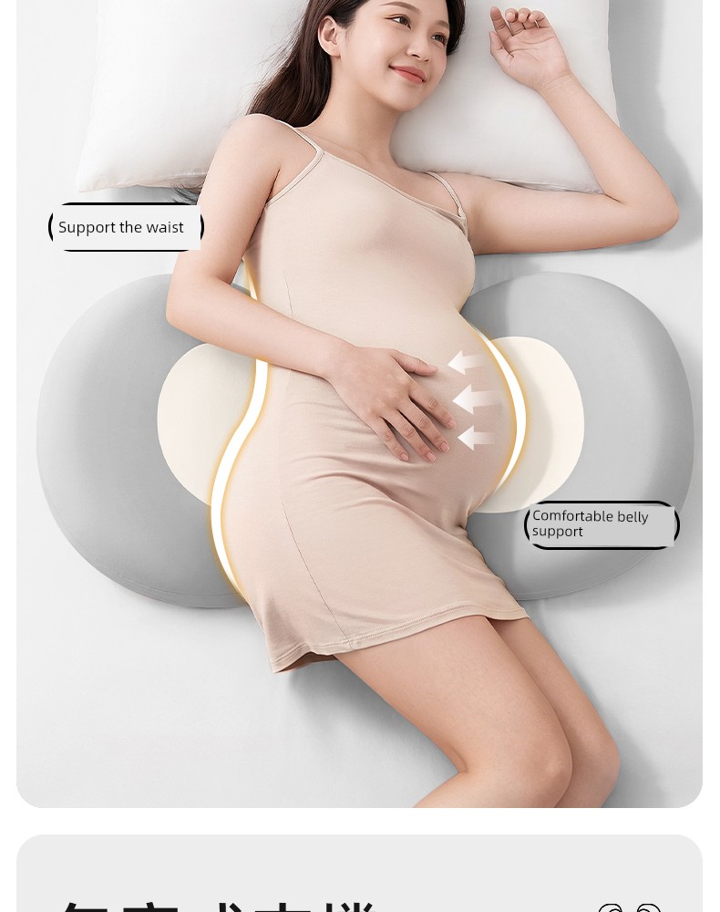 Nila Side Sleeping Pillow for Pregnant Women, Pregnancy Side Sleeping Pillow, Waist Support Side Sleeping Pillow, Belly Support Memory Pillow, Relieve — 6