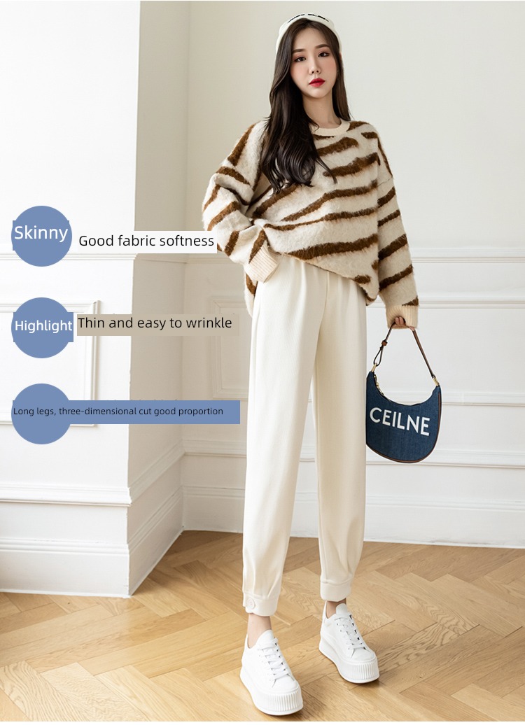 corduroy 2022 paragraph female Autumn and winter chenille  Leggings