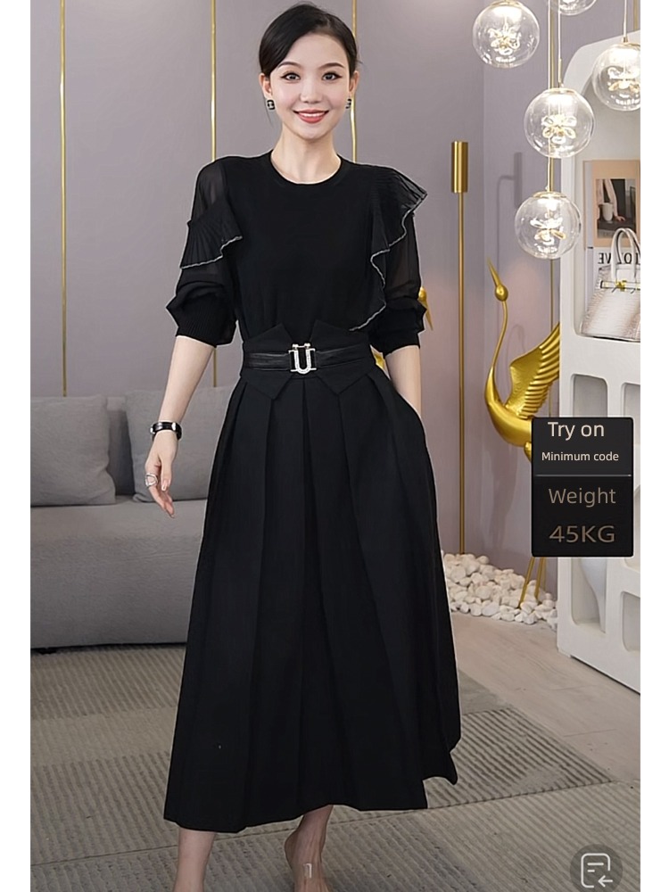 Autumn and winter Significantly high Minority Sense of design Half body Big skirt