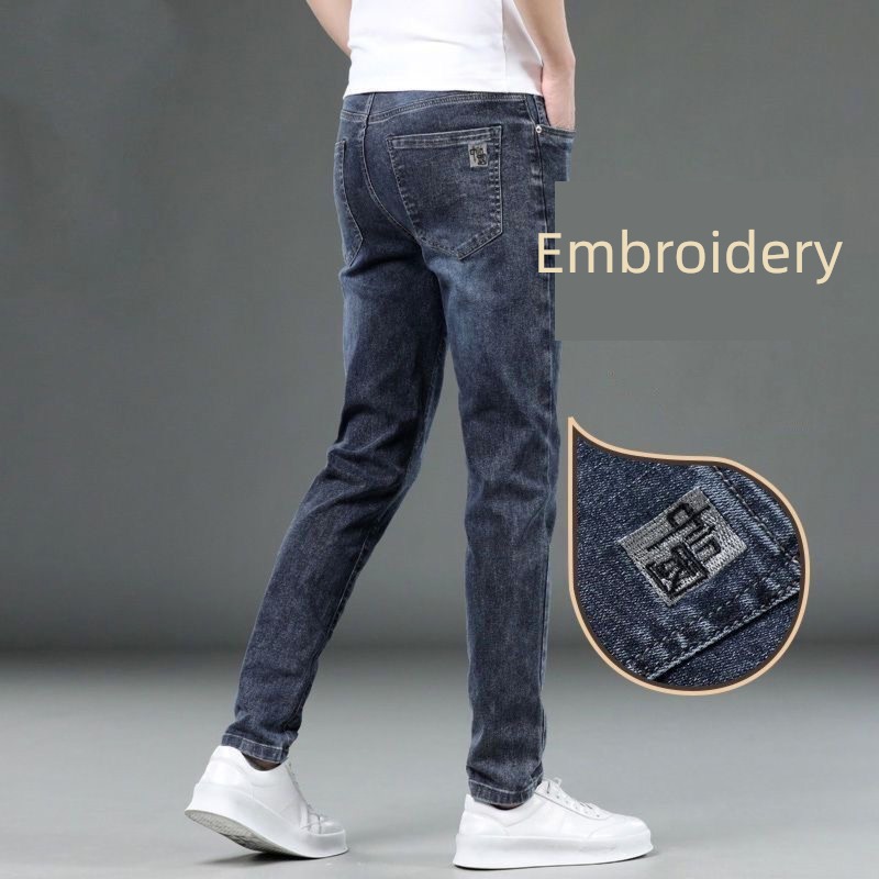 Spring and Autumn Little feet leisure time Straight cylinder man Jeans