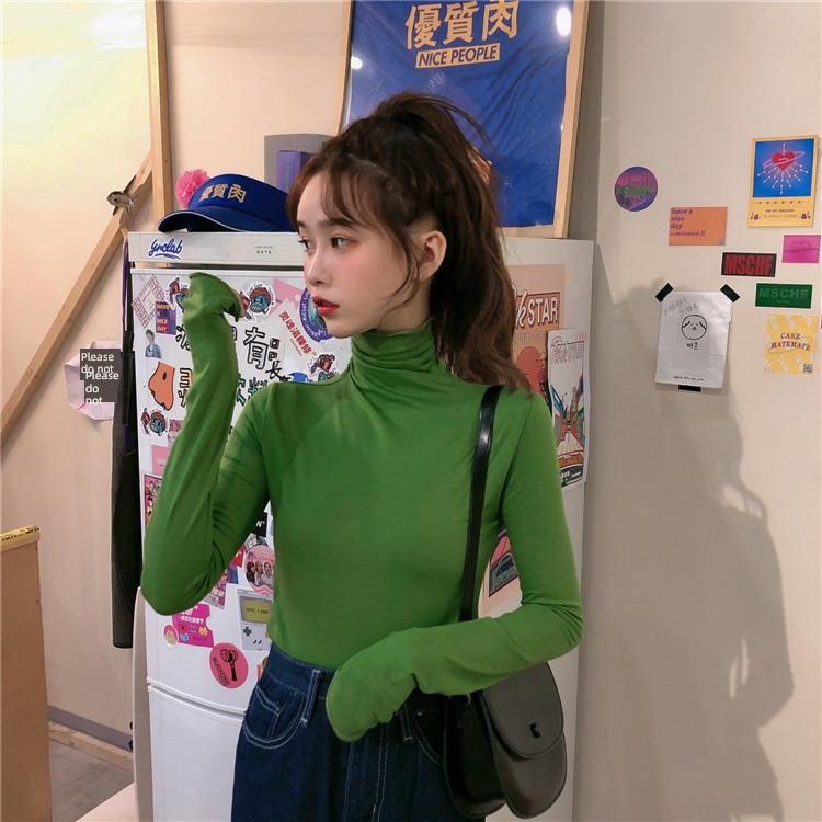 Autumn and winter Thin money Undershirt Long sleeve T-shirt Versatile jacket