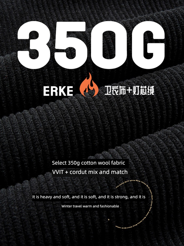 Erke corduroy leisure time motion Couples dress